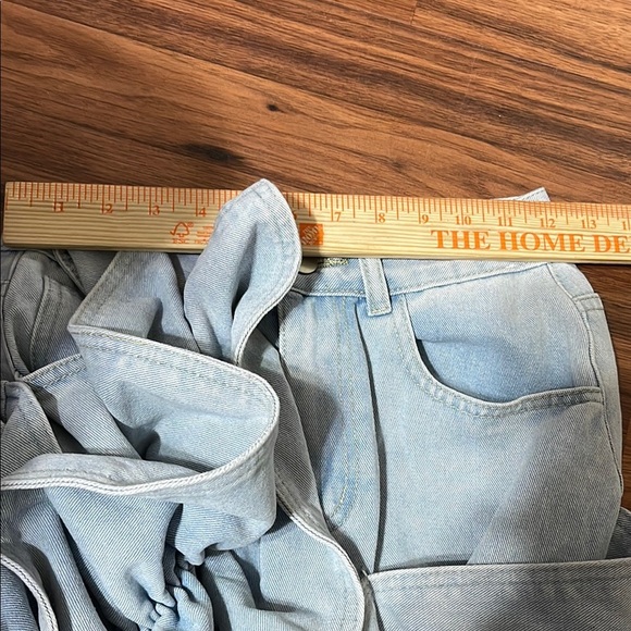 Innovare Denim Eleanor Stylish Denim Ruffle mini Skirt size S - Picture 10 of 11